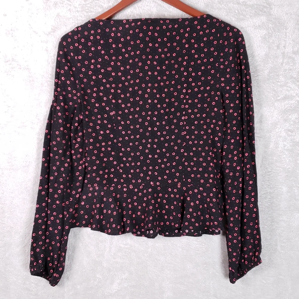 Abercrombie Button Front Floral Blouse Top Women S NWT